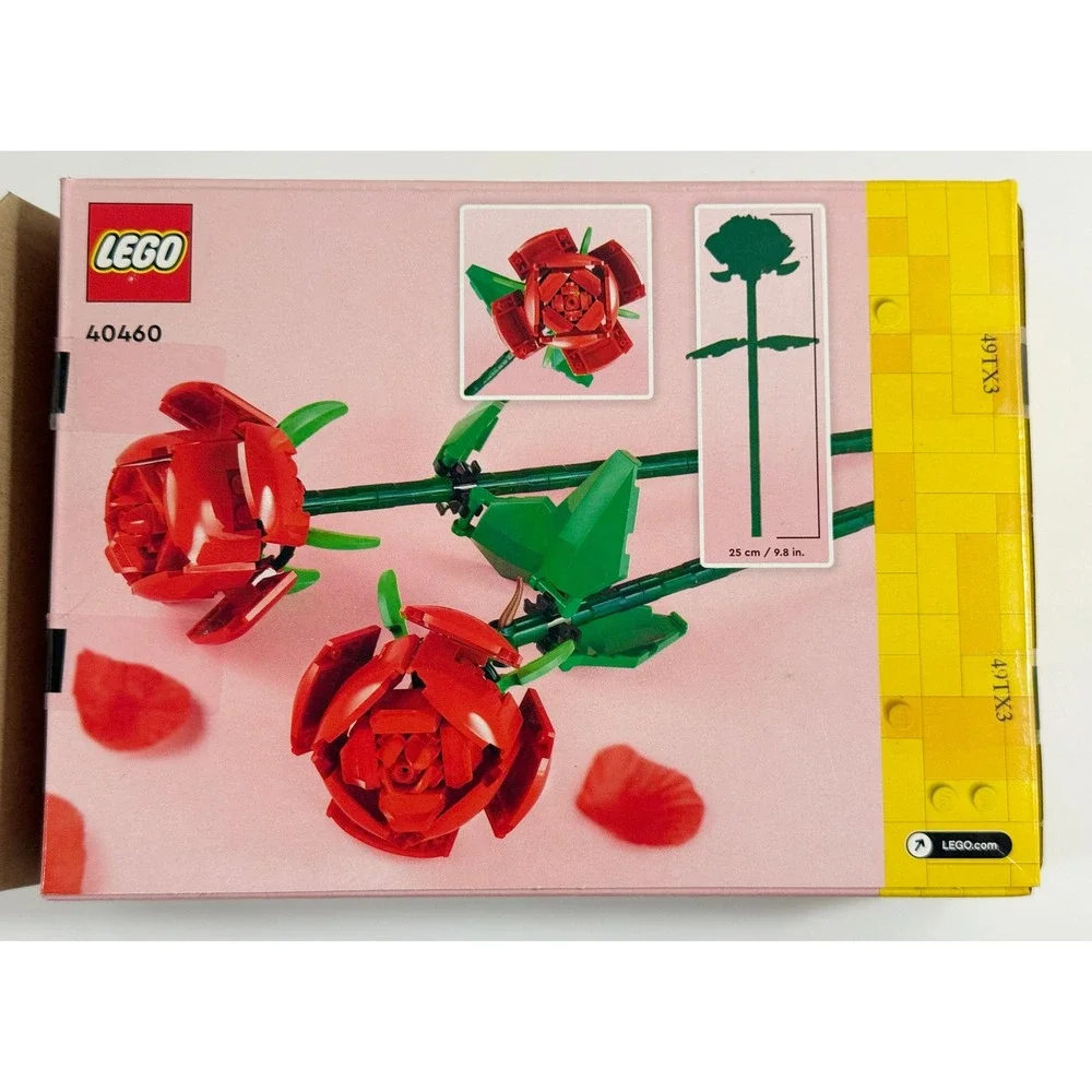 LEGO Roses Building Kit Kids One Size Red 40460 Botanical Collection 120 Pcs